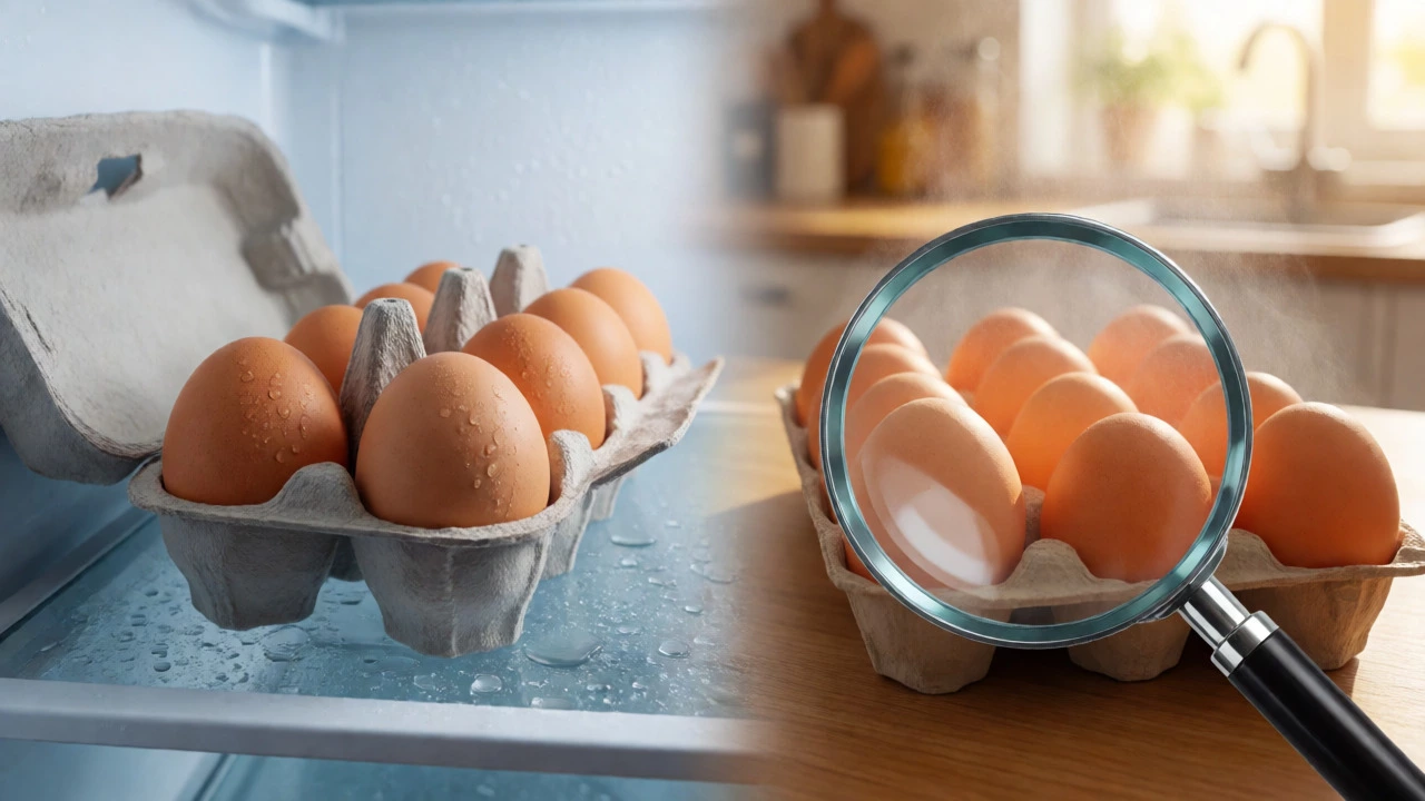 Comparison of refrigerated vs room-temp eggs